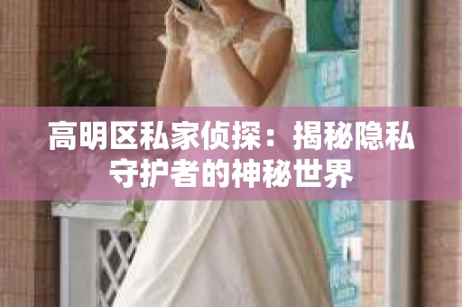 高明区私家侦探：揭秘隐私守护者的神秘世界