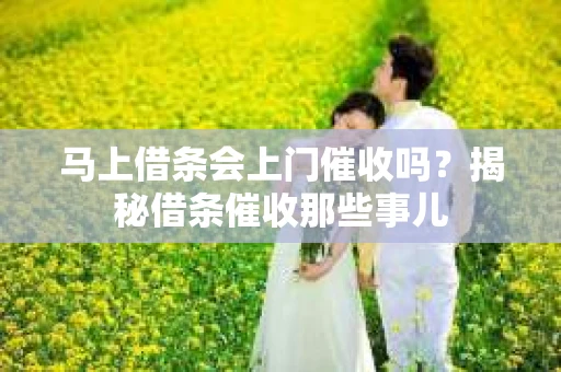 马上借条会上门催收吗？揭秘借条催收那些事儿