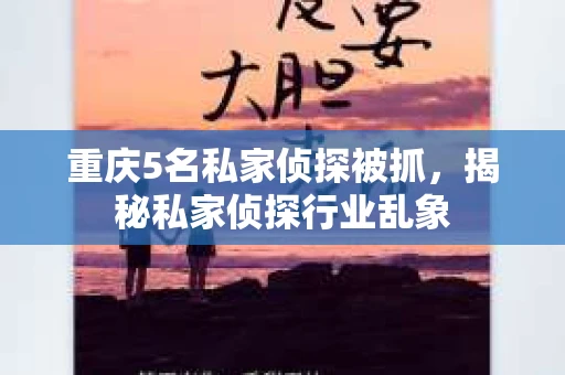 重庆5名私家侦探被抓，揭秘私家侦探行业乱象