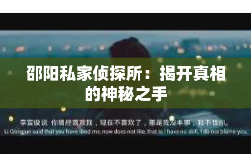 邵阳私家侦探所：揭开真相的神秘之手