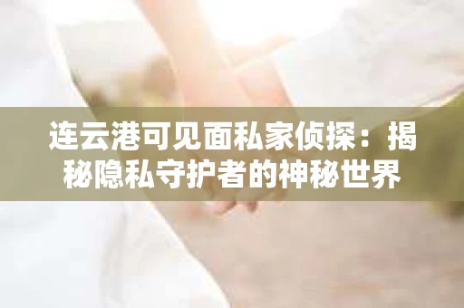 连云港可见面私家侦探：揭秘隐私守护者的神秘世界