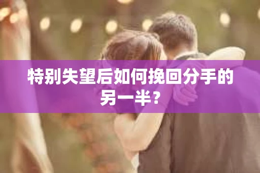 特别失望后如何挽回分手的另一半？