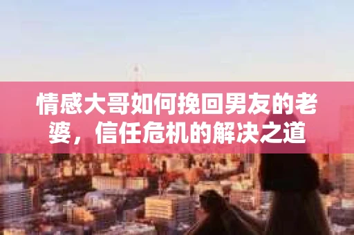 情感大哥如何挽回男友的老婆，信任危机的解决之道
