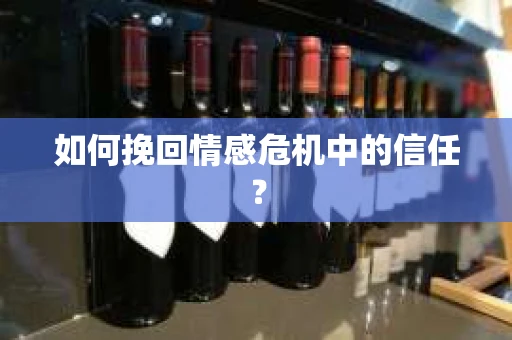 如何挽回情感危机中的信任？